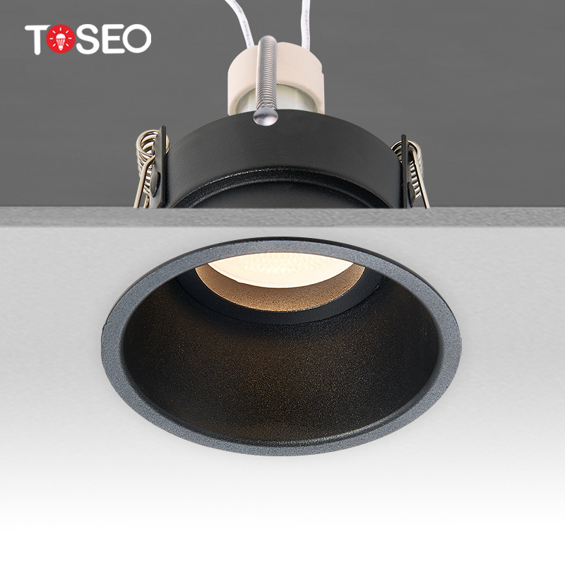 TOSEO Ceiling Light Deep Hole Cup Anti-glare Recessed LED Downlight Die-cast Aluminium Customized 3W 5W 6W 7W Halogen Bulbs IP20