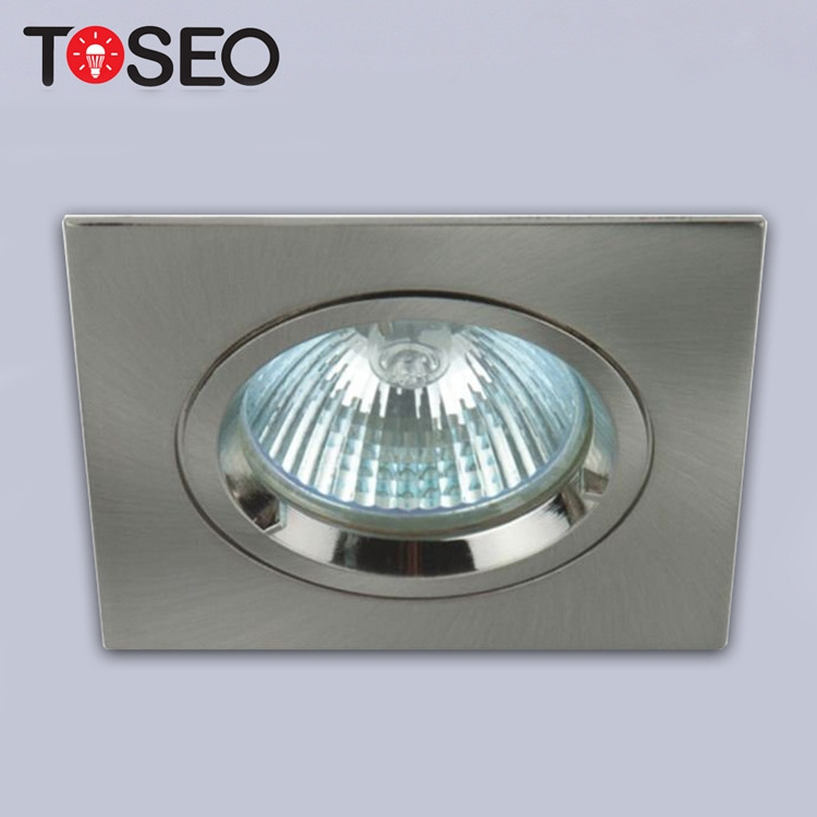 TOSEO Custom Die Casting Aluminum Lighting Fixtures IP20 Gu10 Recessed Square Led Downlight