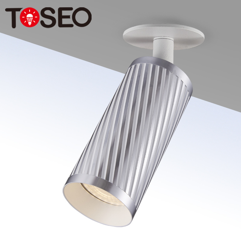 TOSEO Customized Pure Aluminum Ceiling Light Surface Mounted Recessed Led GU10 Lamps Spotlight