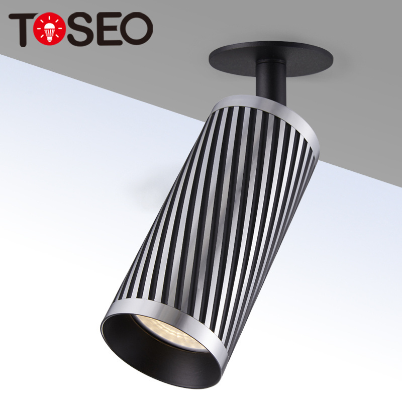 TOSEO Customized Pure Aluminum Ceiling Light Surface Mounted Recessed Led GU10 Lamps Spotlight