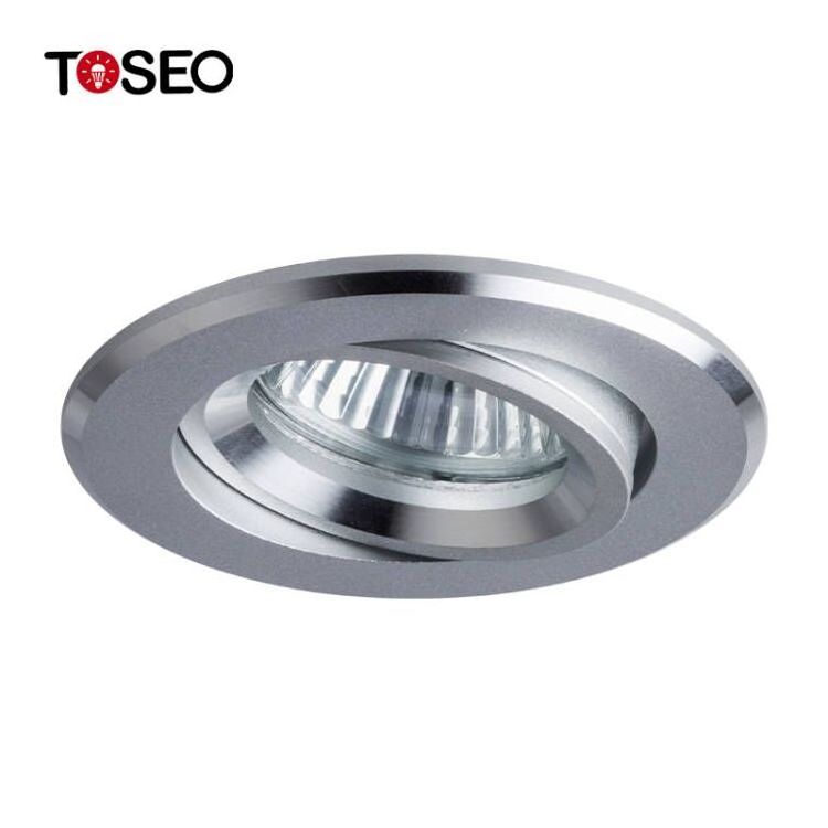 TOSEO Customized Adjustable angle Pure Aluminium Recessed 3W 5W 7W Led gu10 downlight frame