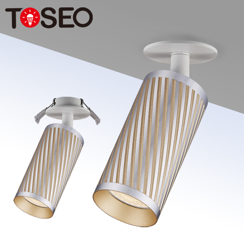 TOSEO Customized Pure Aluminum Ceiling Light Surface Mounted Recessed Led GU10 Lamps Spotlight