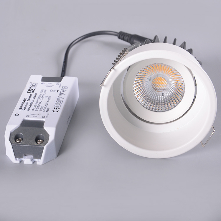 COB Ceiling Light 2700k 3000k 4000k 5000k Fixed IP65 Fire Rated Recessed LED Adjustable Downlights