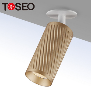 TOSEO Customized Pure Aluminum Ceiling Light Surface Mounted Recessed Led GU10 Lamps Spotlight