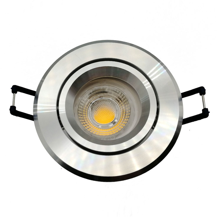 TOSEO Customized Adjustable angle Pure Aluminium Recessed 3W 5W 7W Led gu10 downlight frame