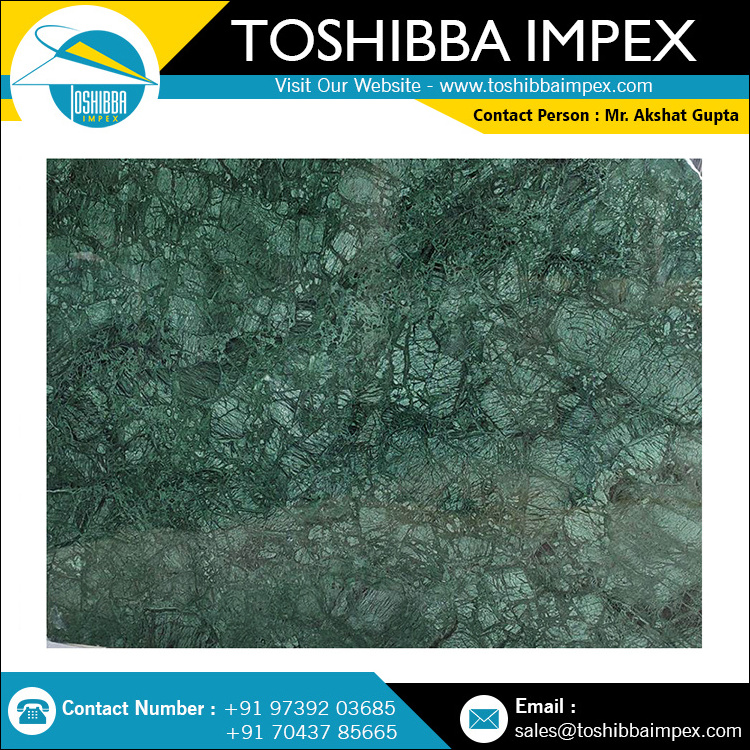 Indian Forest Green Marble Big Slab All Natural Stone Cut to Size Slab/Tile Indian Stone