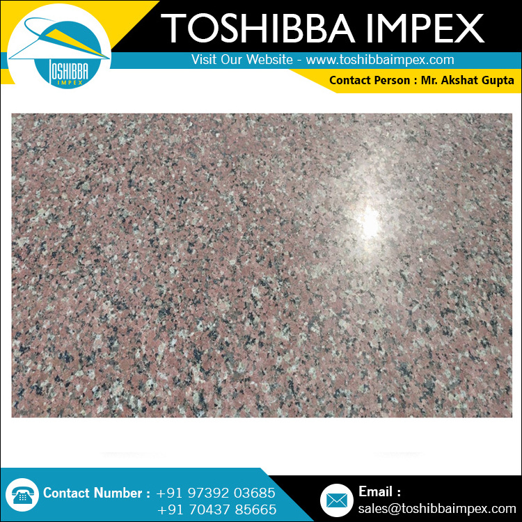 Rosy Pink Granite Natural Stone TOSHIBBA IMPEX Modern Hotel 3500 with Corrugated / Tharmacoal Natural Stone