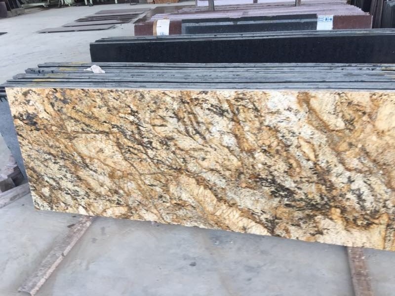 Cutter Size & Gang Saw Good Quality Alaska Gold Granite from India Slab Thick Slab Thickness Varies Between 20 Mm to 300 Mm