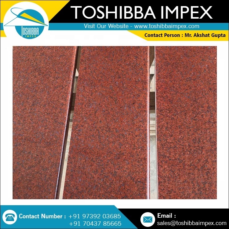 Ruby Red Granite for Steps and Riser