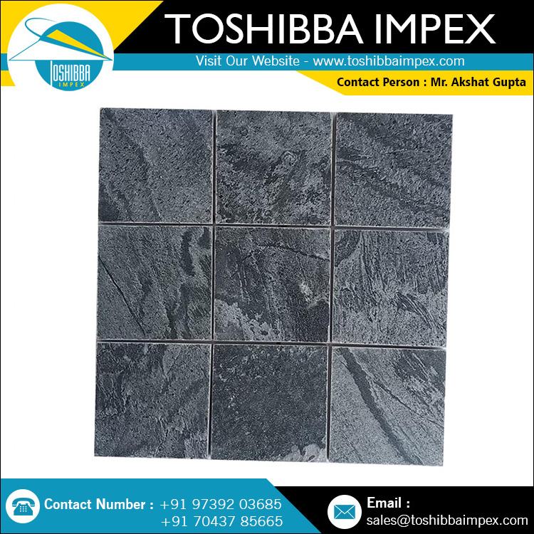 Silver Grey Slate Stone All Natural Paver Indian Stone Toshibba Impex