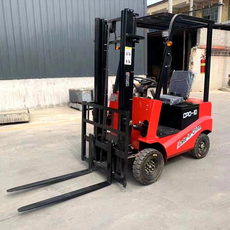 TOSH Forklift with big tires 1 ton Four wheel electric forklift factory in sell