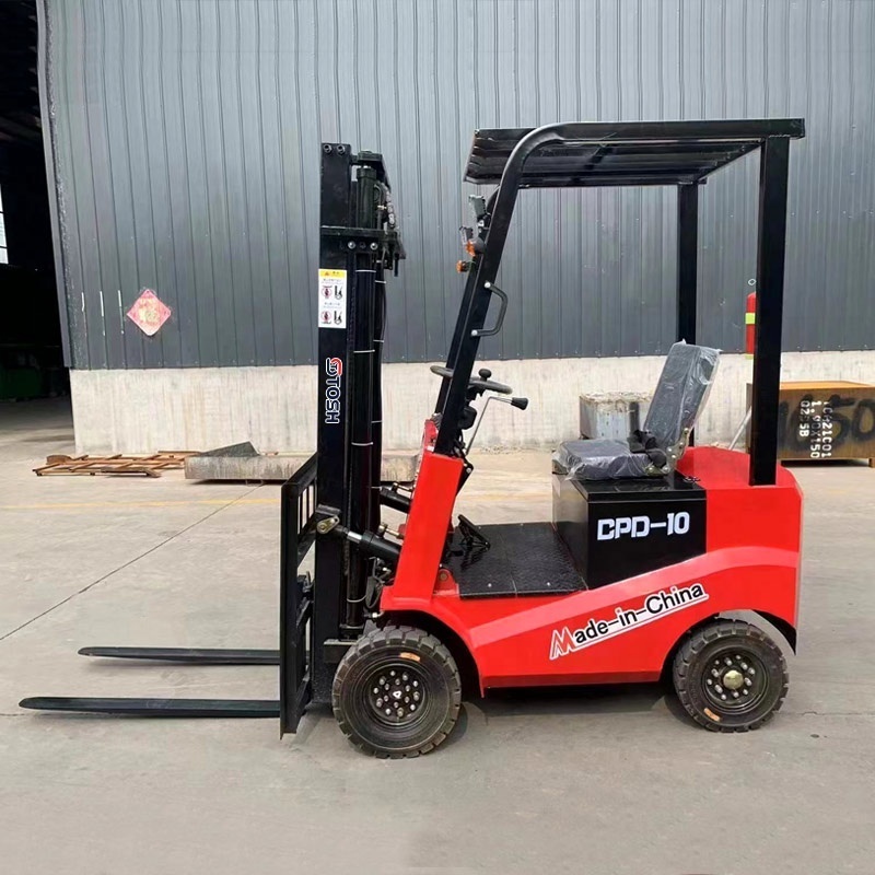 TOSH Forklift with big tires 1 ton Four wheel electric forklift factory in sell