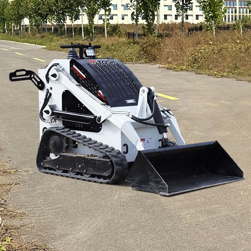 TOSH Mini Skid Steer Loader Electric Skid Steer Snow Buckets Snow Plow