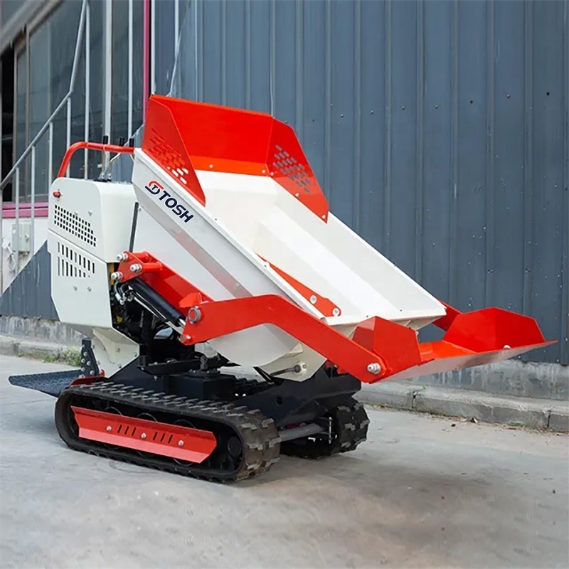 TOSH Small Petrol Tracked Dumper Mini Rubber Dumper 500Kg Machine