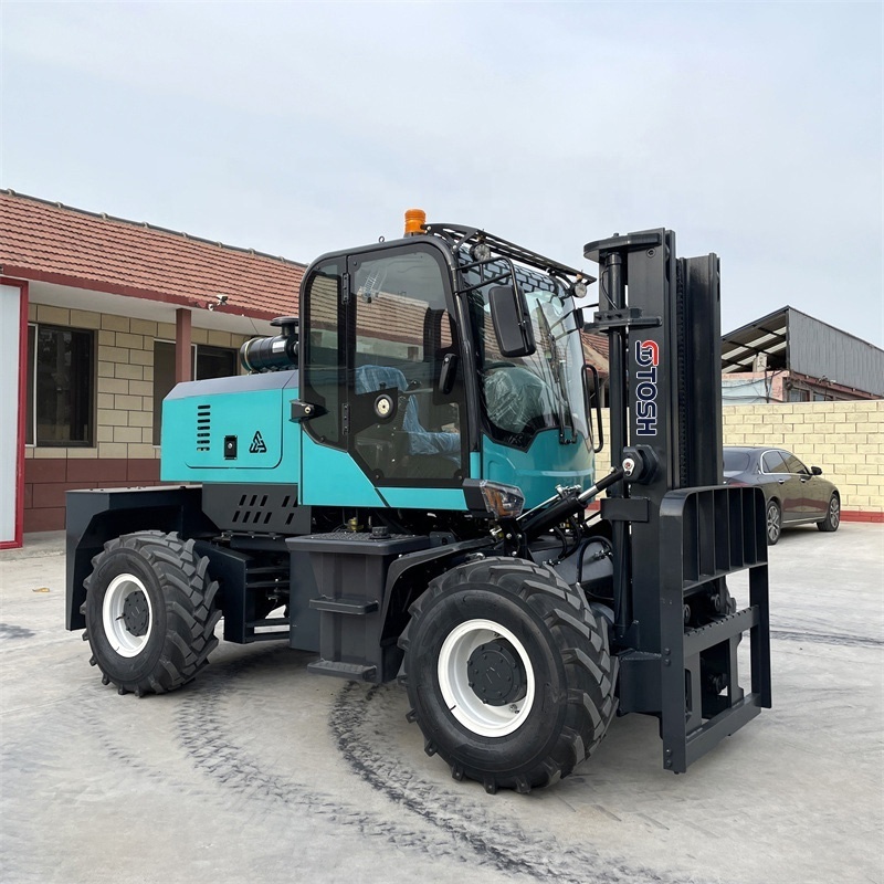 TOSH 1.5 2 3 3.5 4 5 6 7 10 Ton Forklift Off Road 4x4 All Rough Terrain Forklift Truck