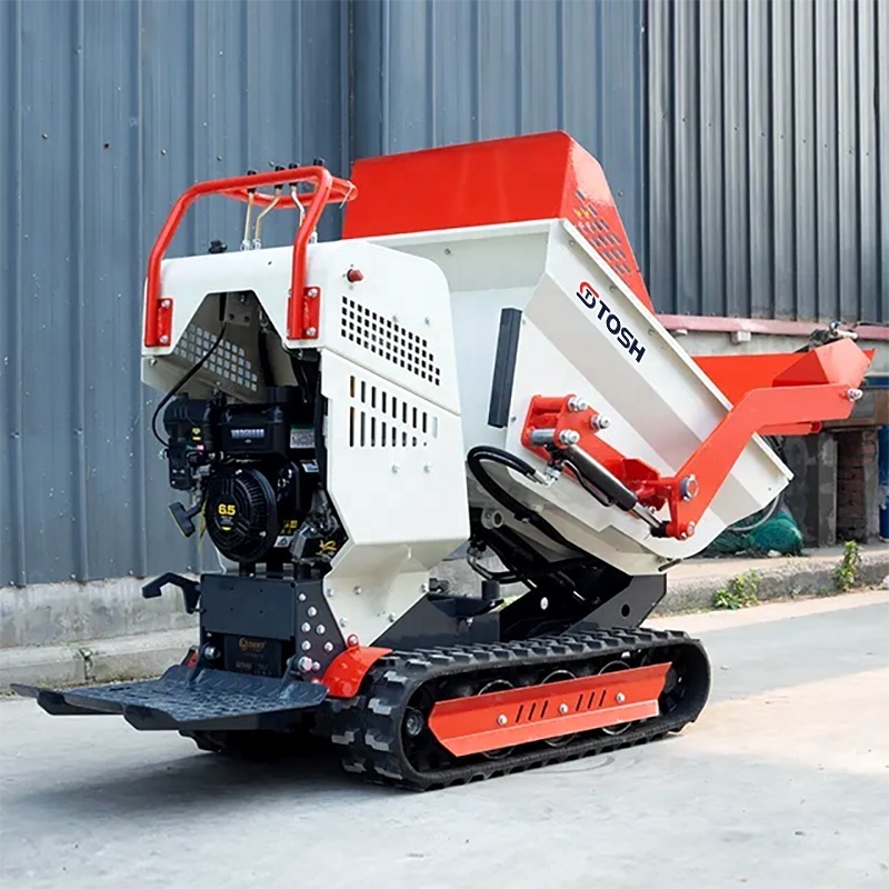 TOSH Small Petrol Tracked Dumper Mini Rubber Dumper 500Kg Machine