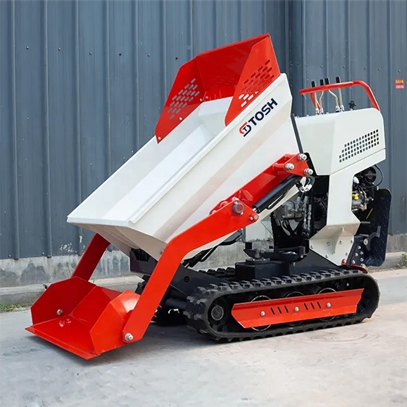 TOSH Small Petrol Tracked Dumper Mini Rubber Dumper 500Kg Machine