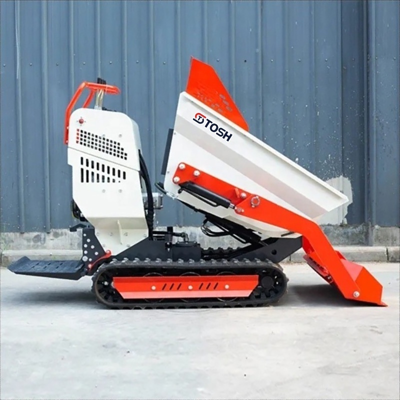 TOSH Small Petrol Tracked Dumper Mini Rubber Dumper 500Kg Machine