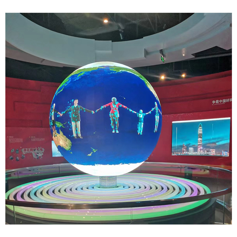 P1.25 P1.5 P1.8 P1.9 P2 P2.5 P3 P4 indoor sphere led displays 360 degree flexible full color indoor ball sphere 3D led screen