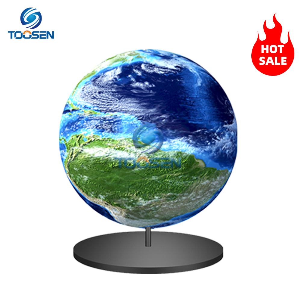 Toosen Factory Custom Globe Sphere Screen P1.8 P1.9 P2 P2.5 P3 P4 LED Ball Screen Video Irregular Shaped Spherical LED Display