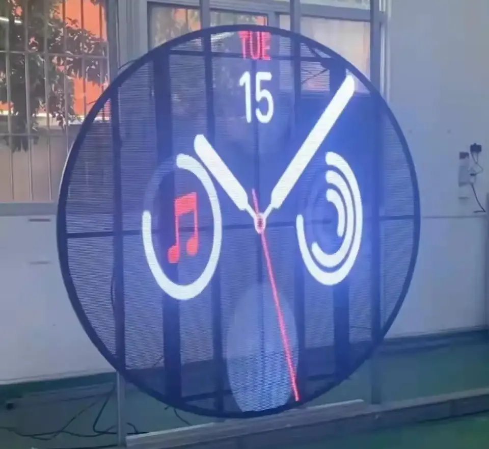 LED Circular Display Profiled Round Pie P2 P2.5 LED Screen Customized LOGO Screen Infinity Wrap Interior Circular LED Display