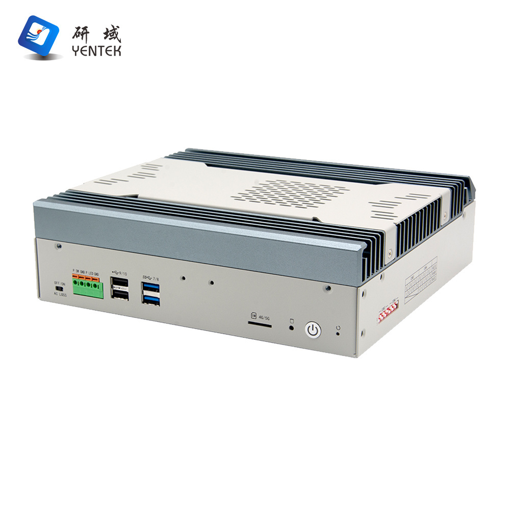 New Design industrial computer 4*COM 4*POE 11*USB Fan Heat Dissipation Industrial Mini PC Machine Vision Embedded Industrial PC