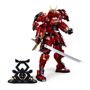 Sluban DIY Toy B1183 Double Swords Robot Building Block Set Samurai Mech Warrior Model Bricks Kit CreativeGift for Adults Kids