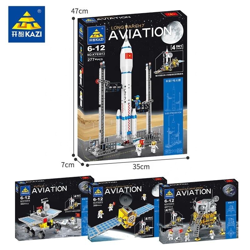 Kaizi aerospace series rocket satellite building block model puzzle diy assembly bricks toys