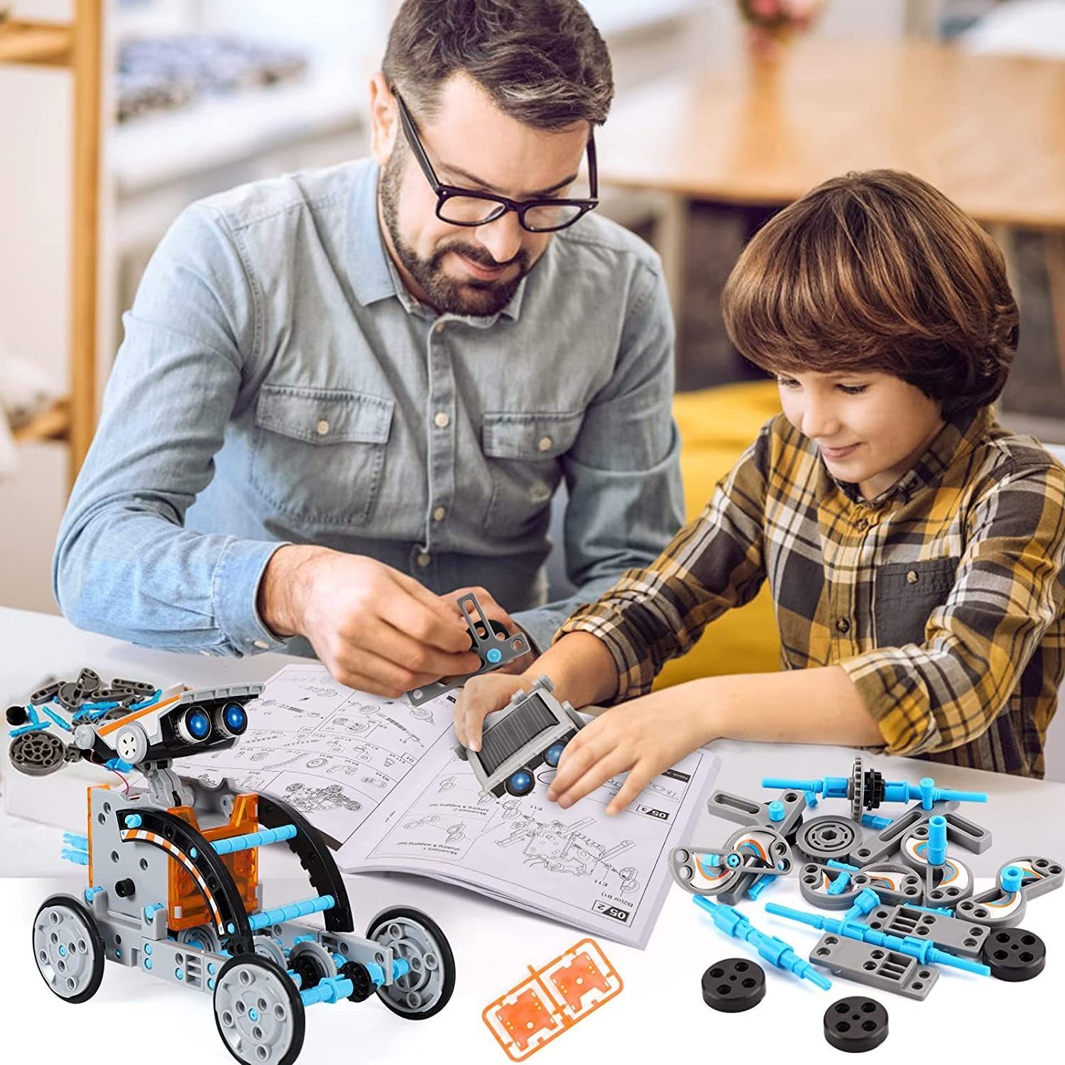 Updated Version 13-in-1 STEM Education Solar Robot Toys DIY Building Science Experiment Activites Kits For Kids Aged 8-10 Gifts