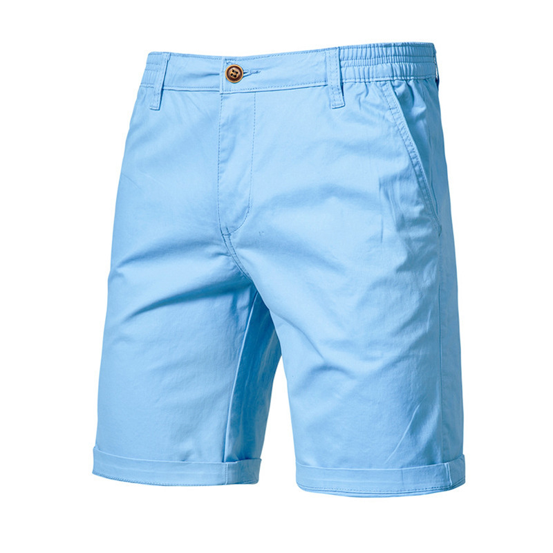 Wholesale Flat Front Branded Shorts For Men Multi Pockets Classic Fit Custom Cotton Cargo Shorts Men's Chino Shorts Men's Chino