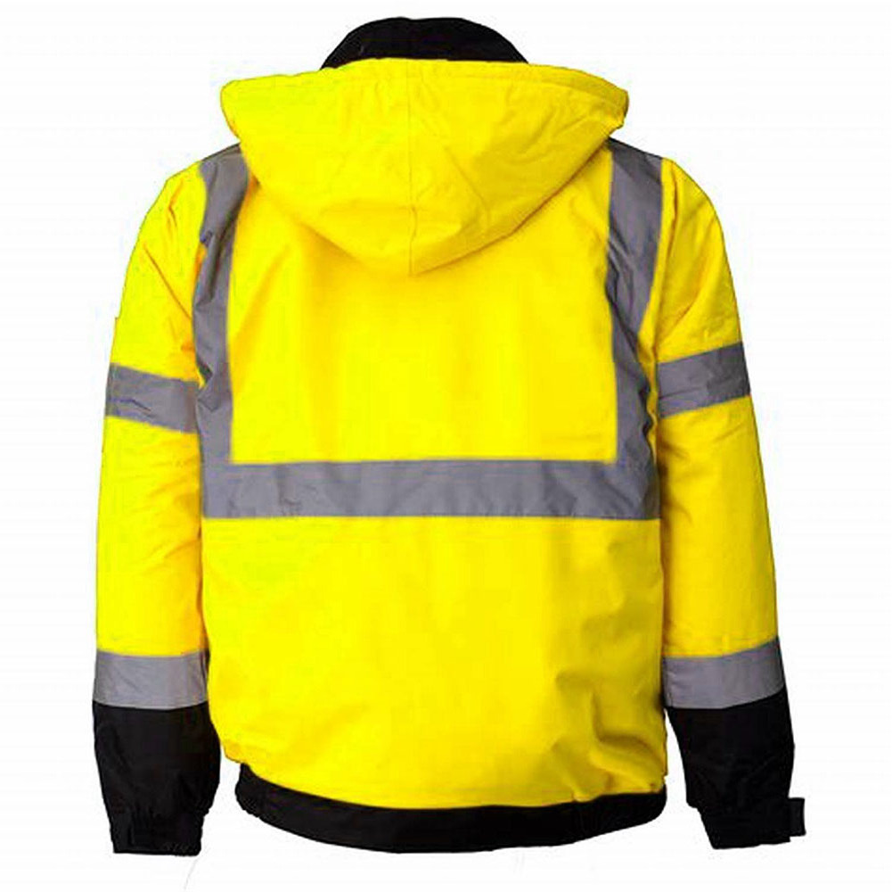 Multi Pocket Zip Security Guard Uniforms Work Reflective Safety Clothing Men's Safety Vest And Jackets Wholesale Reflective Winter Work Jacket