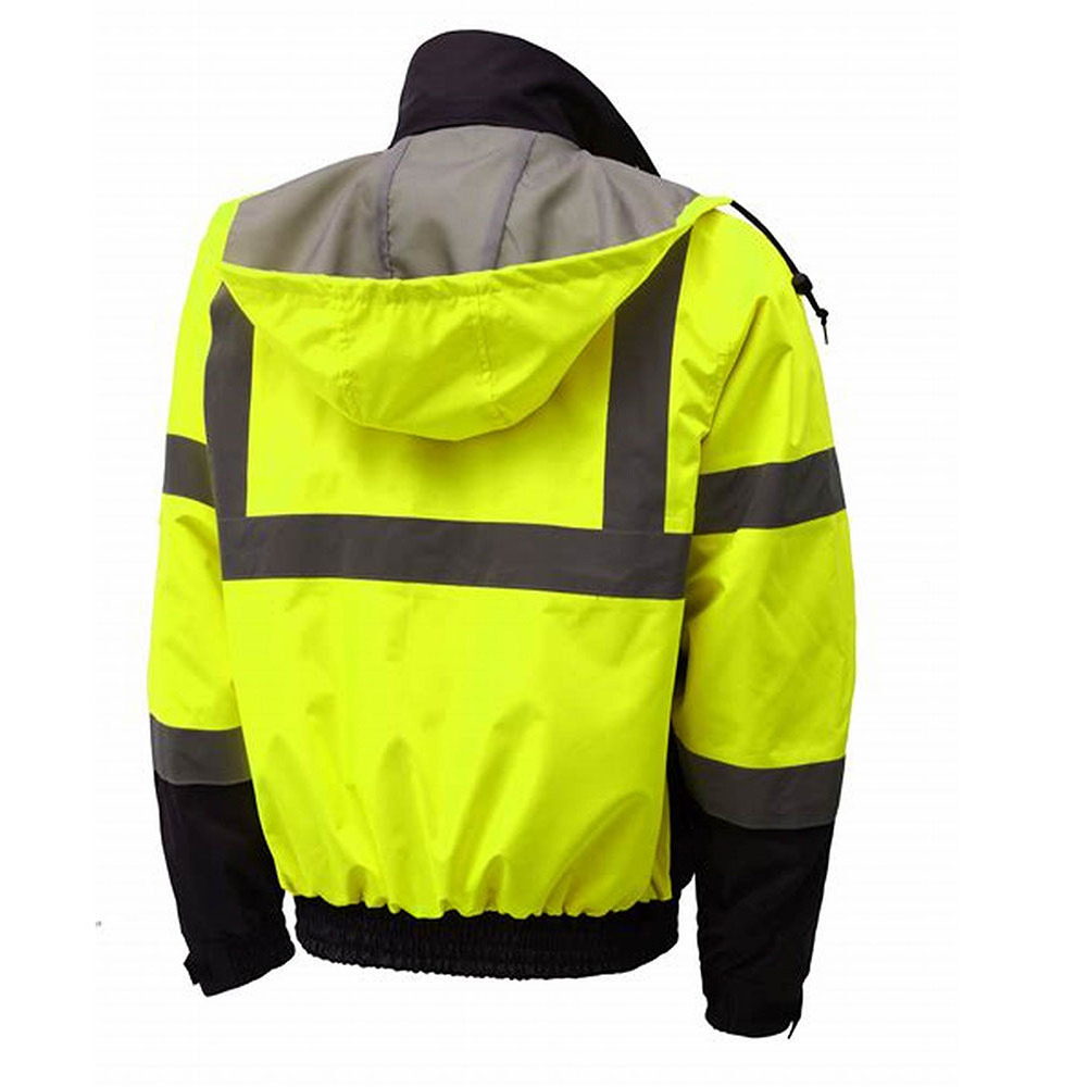 Multi Pocket Zip Security Guard Uniforms Work Reflective Safety Clothing Men's Safety Vest And Jackets Wholesale Reflective Winter Work Jacket