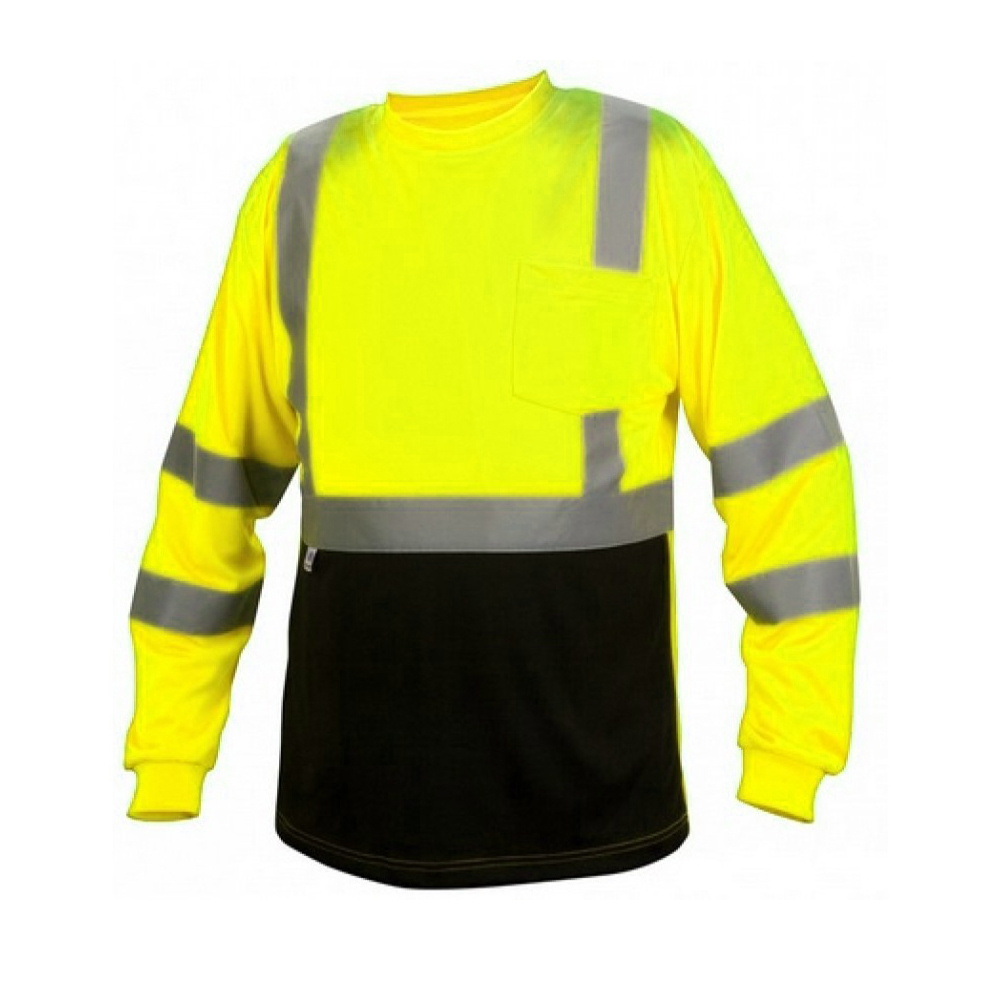 Customized Manufacture Hi Vis Workwear MESH Vest Safety Jacket YELLOW Reflective Safety Vest Class 2 Mini Black Bag Green Print Reflective Hi Vis Work Shirts