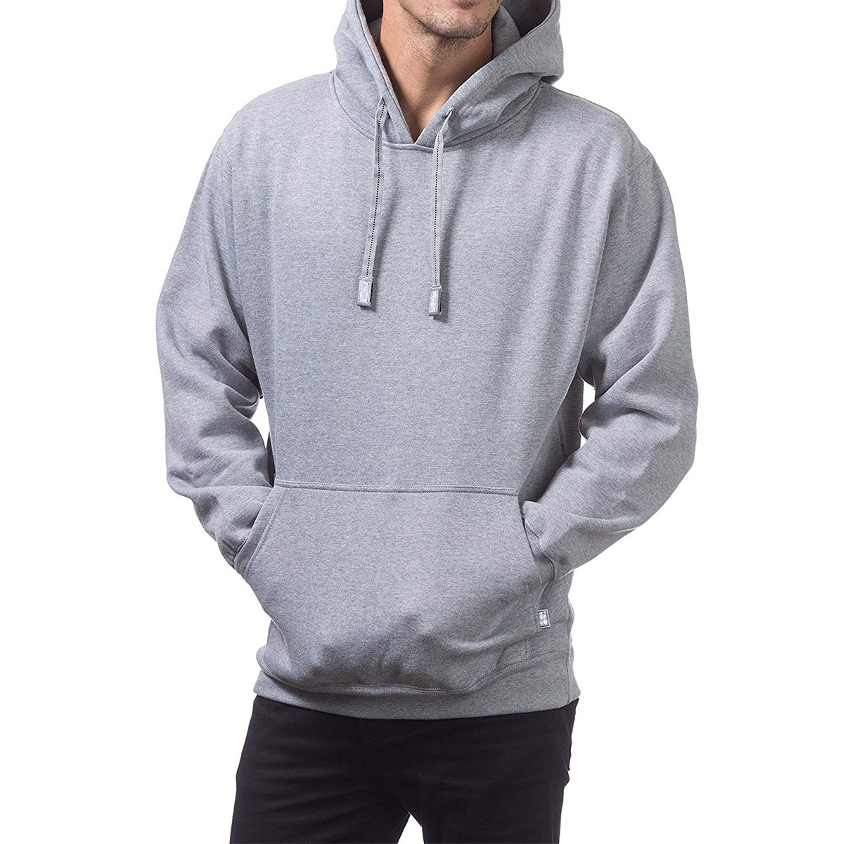 Customized spring new Kangaroo pocket hoodie men's color block letter drawstring hoodie Style Pullover