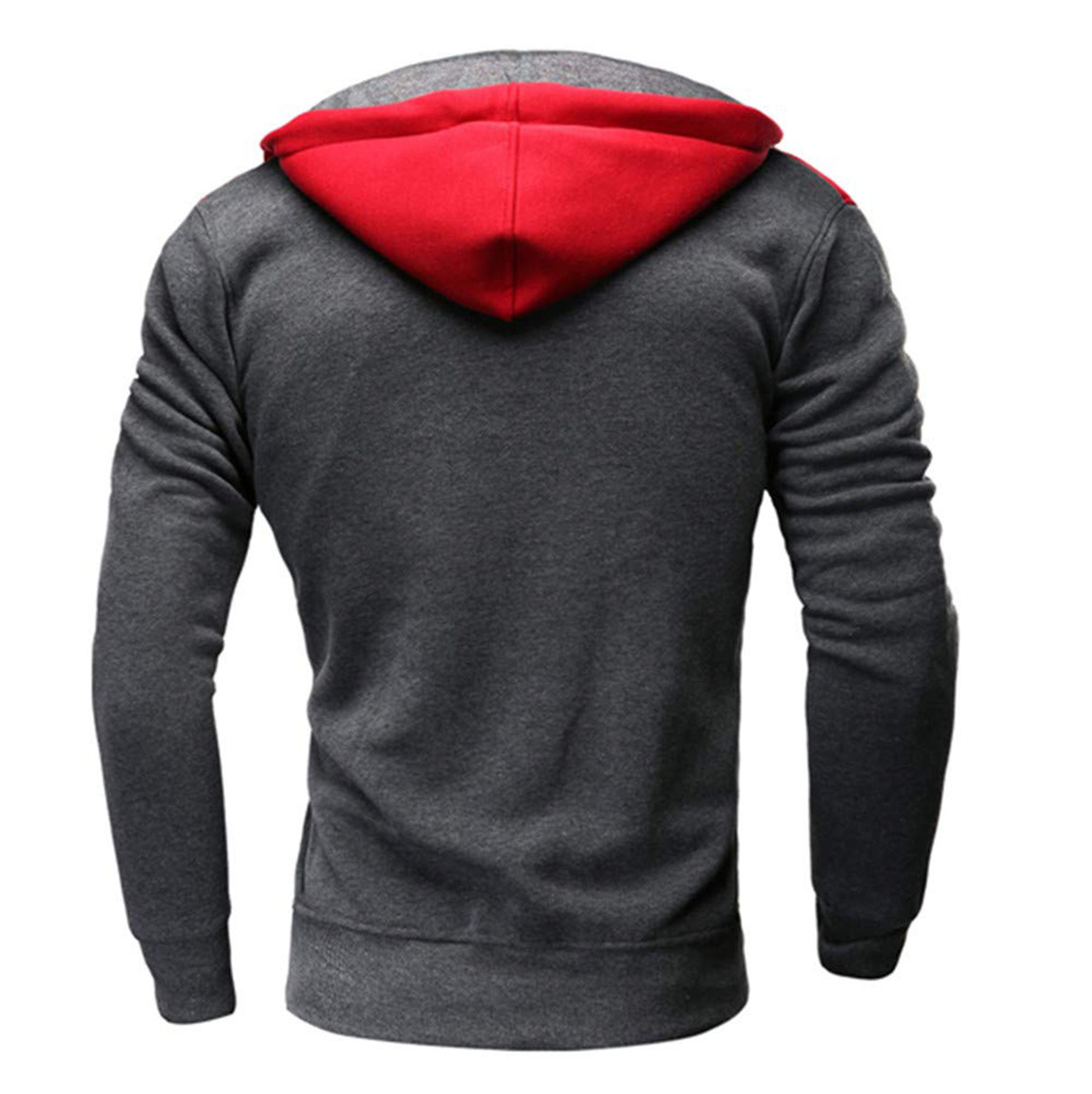 Customized spring new Kangaroo pocket hoodie men's color block letter drawstring hoodie Style Pullover