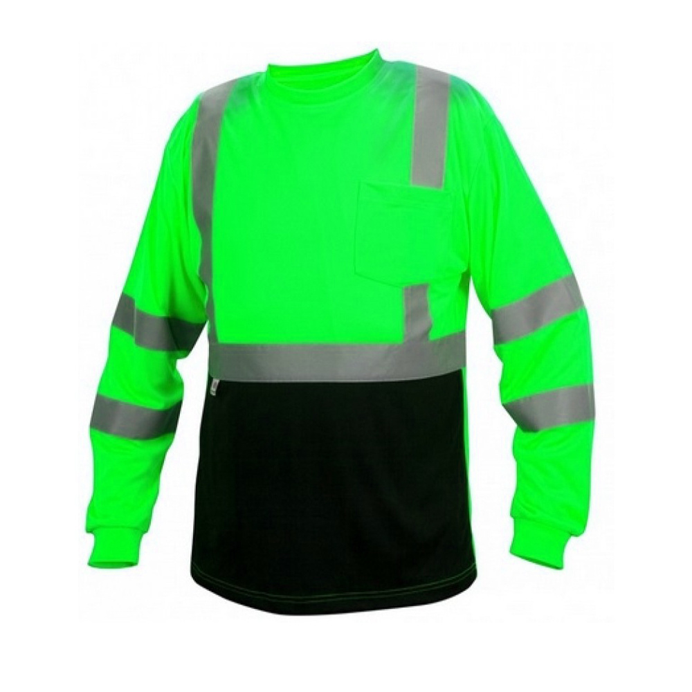 Customized Manufacture Hi Vis Workwear MESH Vest Safety Jacket YELLOW Reflective Safety Vest Class 2 Mini Black Bag Green Print Reflective Hi Vis Work Shirts