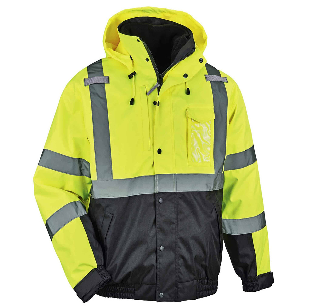 High Visible Clothing Yellow Orange Traffic Construction Safety Reflective Vest With Logo Custom Logo Reflective Work Jacket