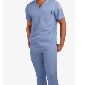 Medical Uniform Medical Scrubs Wholesale Scrubs Uniforms Sets Fashionable Hospital Uniforms Scrub Sets Men Shorts Sleeve Pocket Pants Nursing Breathable