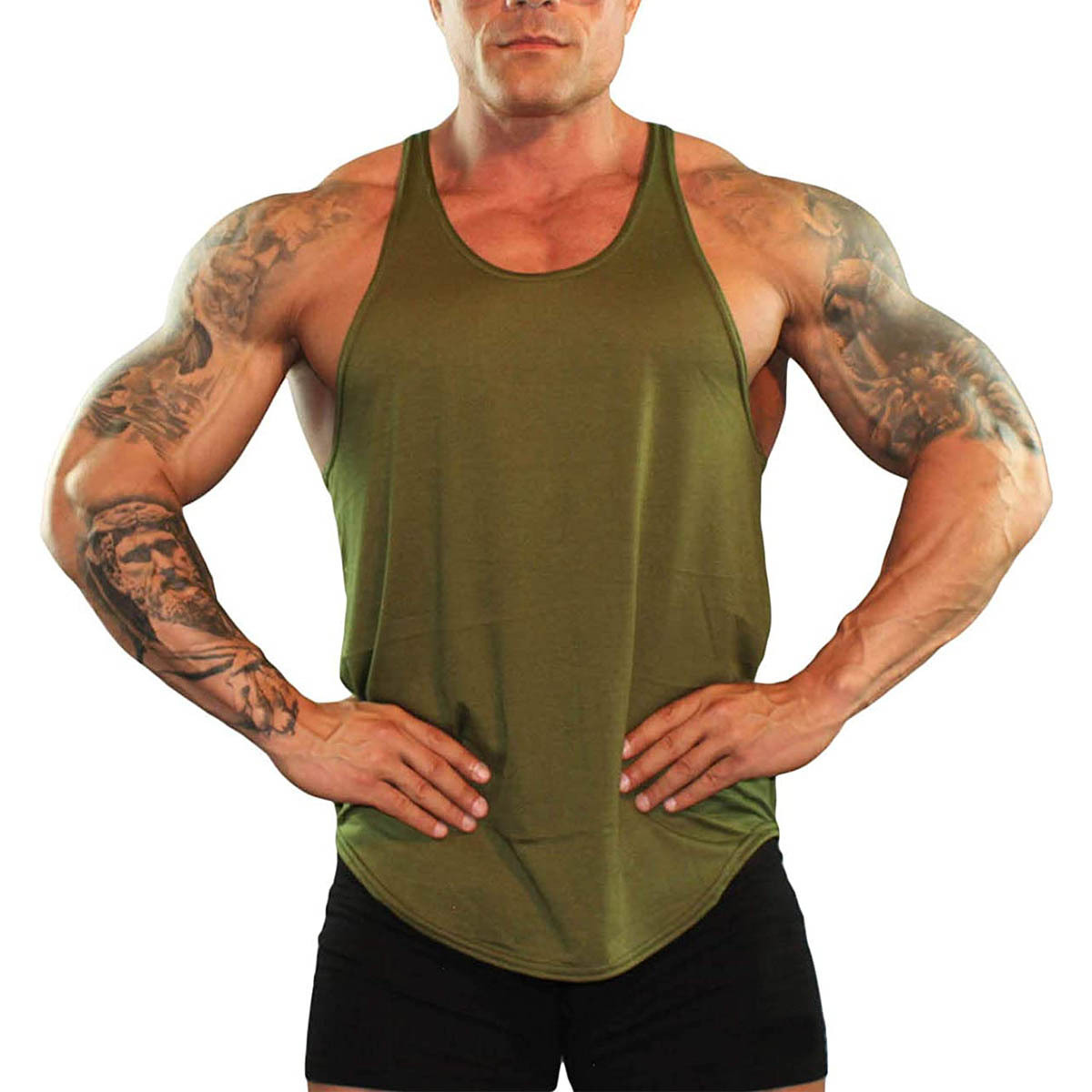 Fashionable Comfortable Solid Color 100% Exportable and High Quality Men's Tang Top Premium Quality Gym Workout