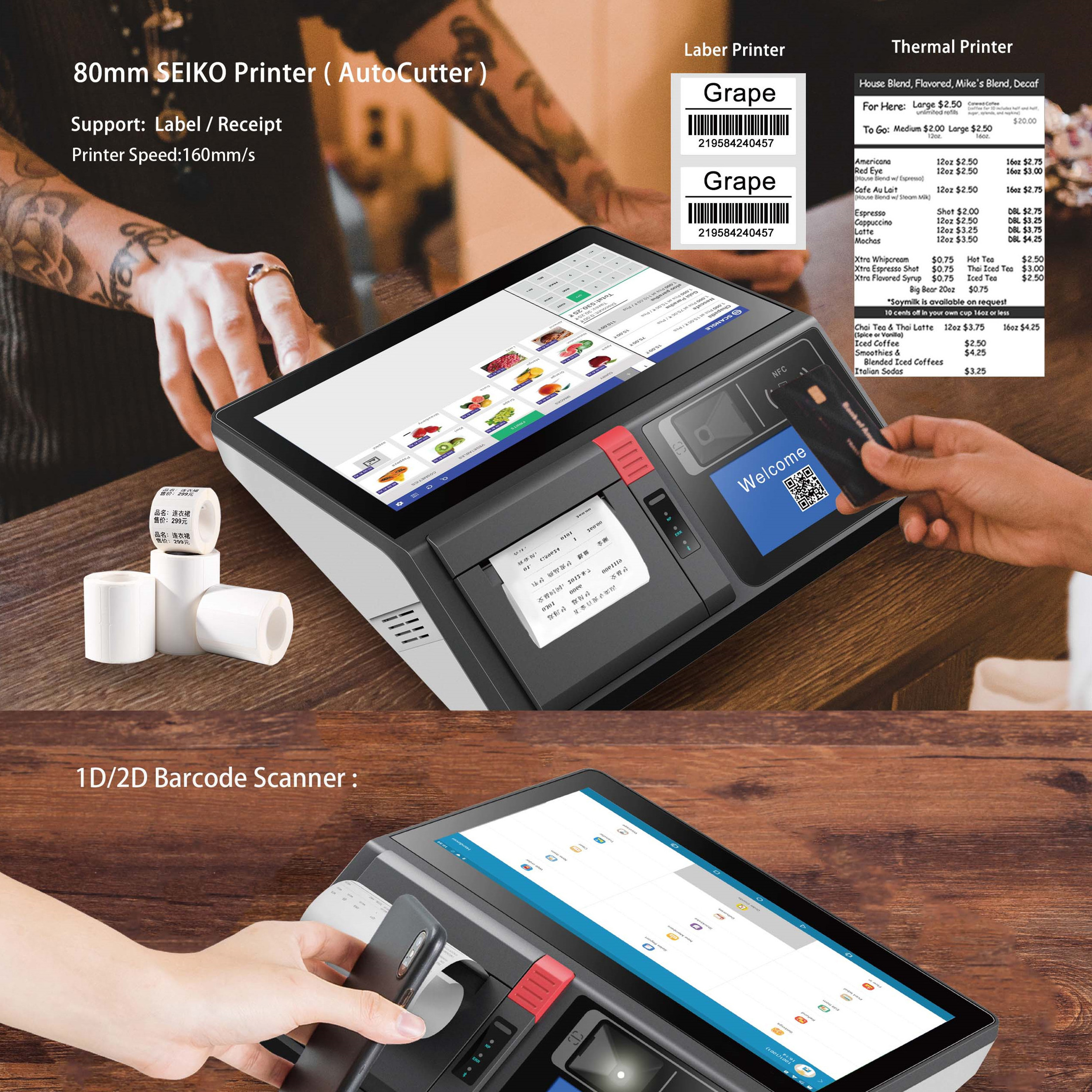 11.6 4G win10 smart tablet pc ordering system pos fiscal point of sale systems Touch cash register machine for small business