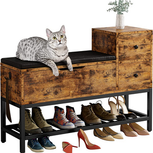 Shoe Storage Entryway Bench with Flip Top Box