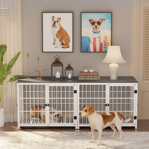 Heavy Duty 62inch Pet Side Table Inside Puppy Wooden Kennels House Dog Crate Furniture