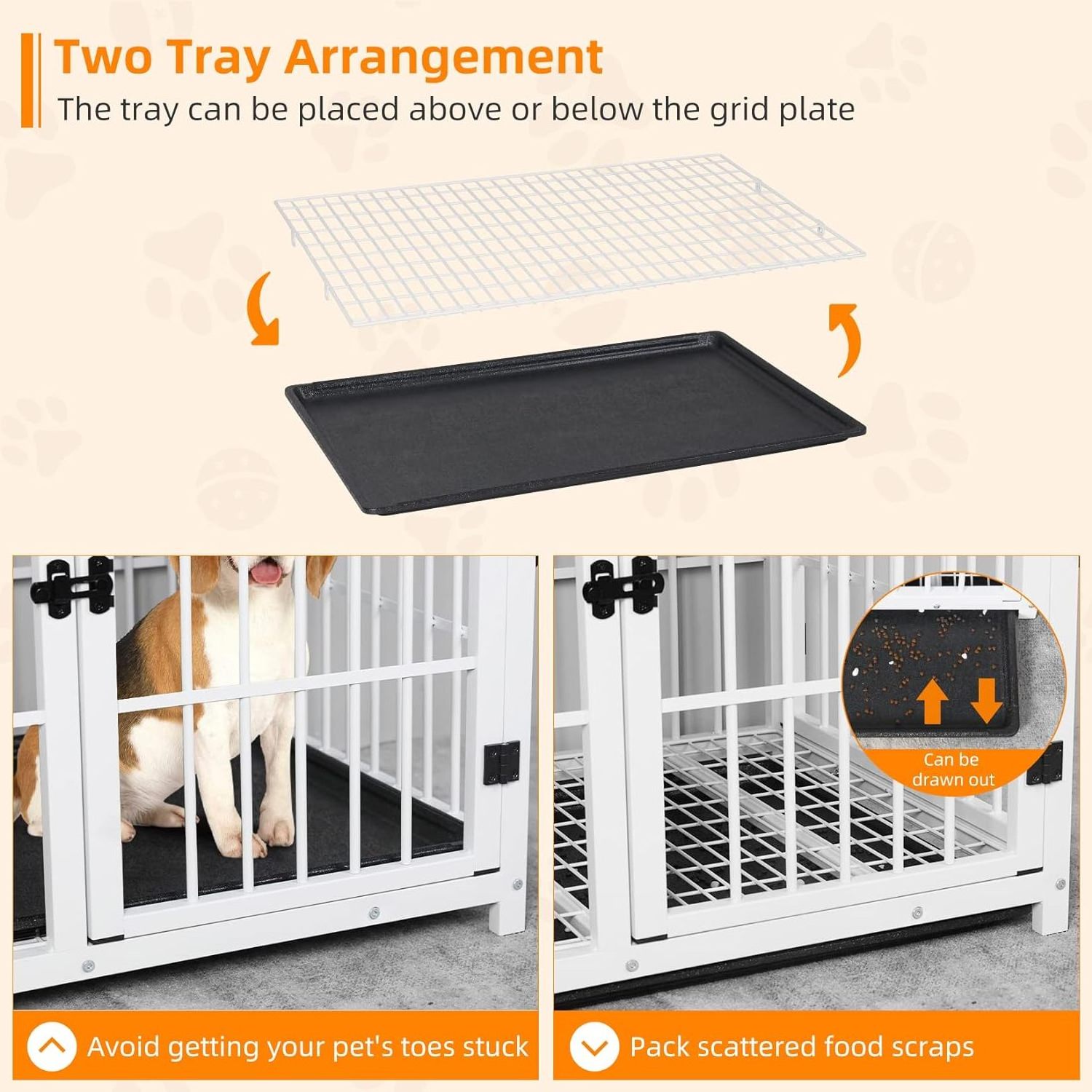 Heavy Duty 62inch Pet Side Table Inside Puppy Wooden Kennels House Dog Crate Furniture