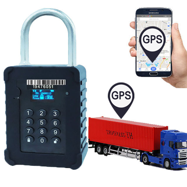 IP67 Remote Control GPS Truck Trailer Store Door Cargo Tracking top Security Padlocks Smart locks time locking container lock