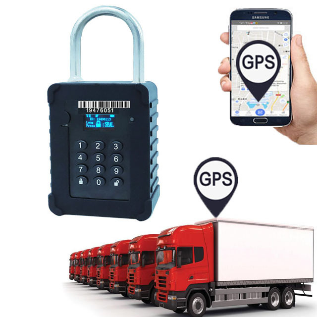 Container GPS Lock Intelligent Electronic Lock with Door Bars Holding for Cargo Security Solution Tracker Padlock