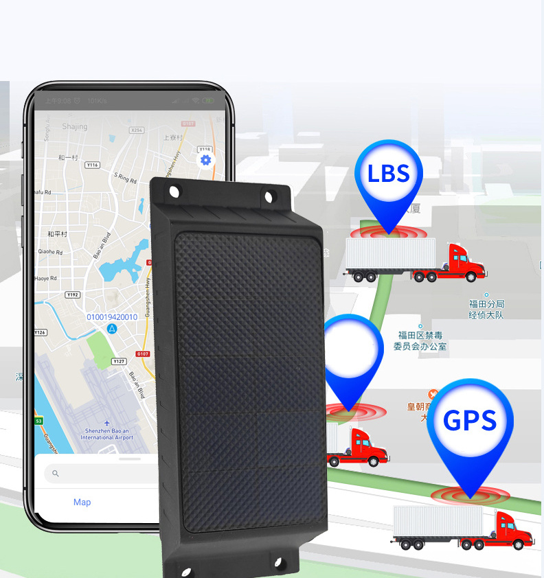 10000mah rechargeable battery 5 years standby asset vehicle tracking device  container GPS solar gsm gps 2g tracker