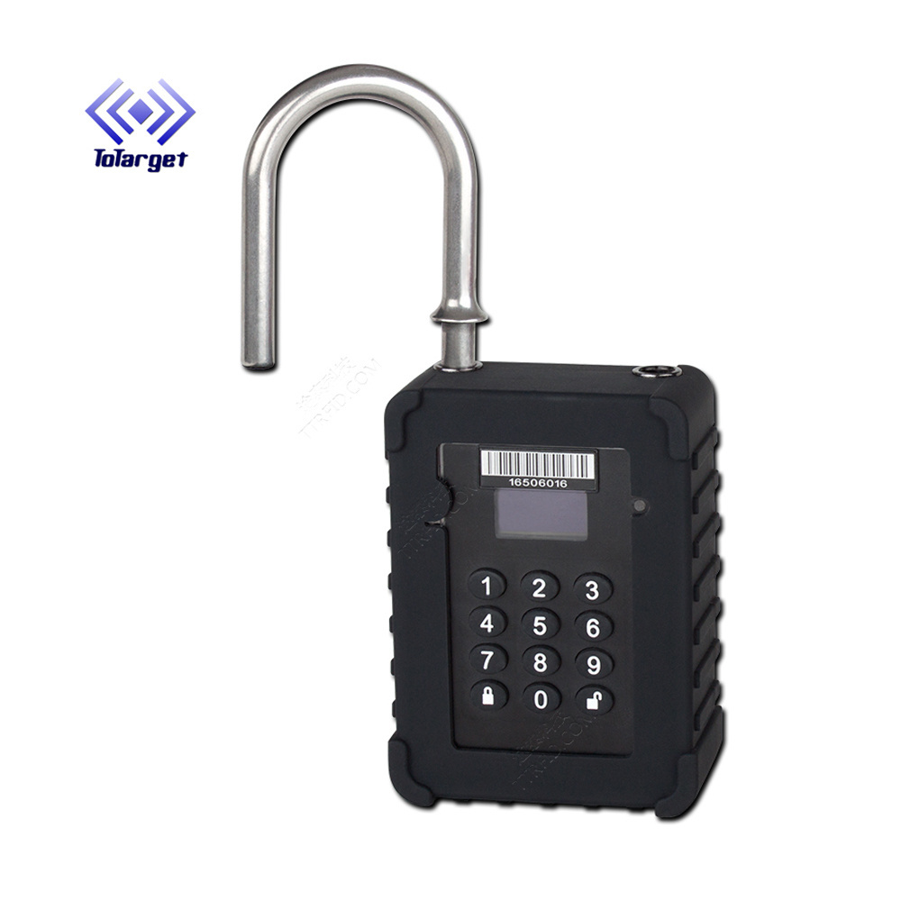 Smart keypad Padlock GPS Tracker Lock for Security Vehicle Trailer Truck Container Electronic Logistic Lock