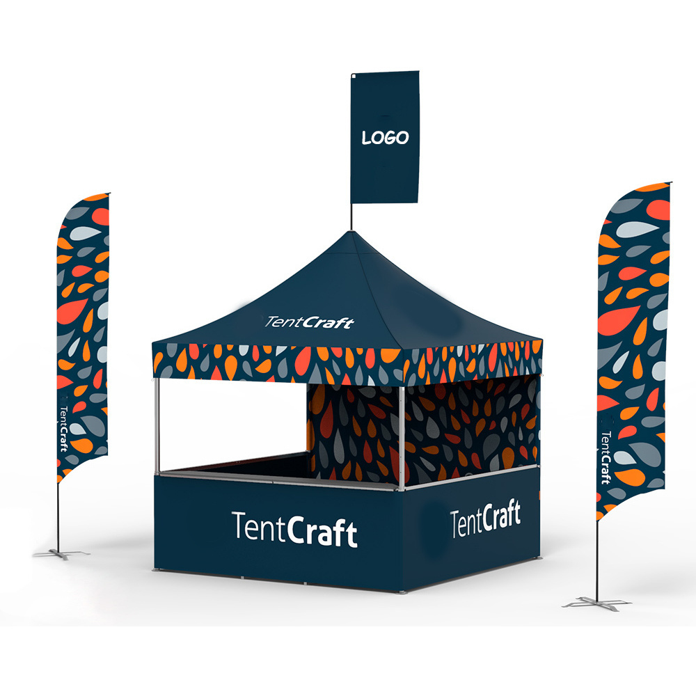 Custom print logo folding pop up Tent display party wedding event marquee gazebo 3x3 trade show tent