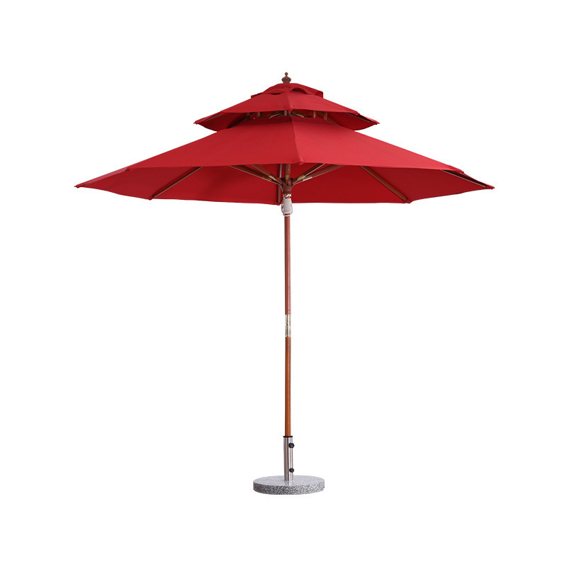 Factory Custom Sun Parasol Outdoor Bamboo Parasol Outdoor Umbrellas Sun Shade White Outdoor Beach Umbrella