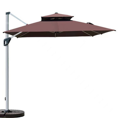 Professional Factory Supply Outdoor Sunshade Parasol Aluminum Garden Cantilever Parasol Square Roma Balcony Umbrella